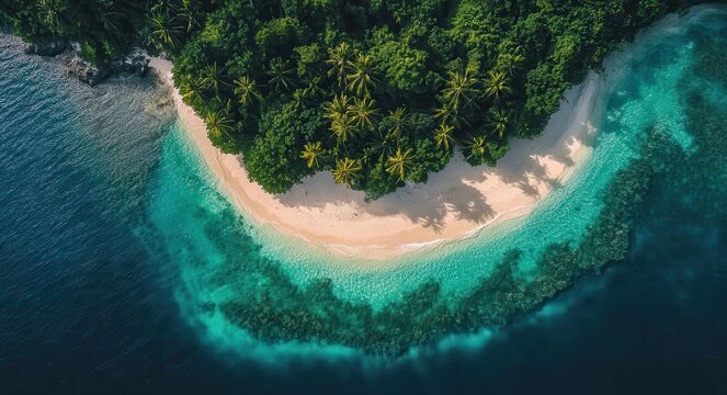 Aerial Serenity: Stunning Overhead View of Siargao Island, Philippines - A Travel Paradise with Peaceful Beaches and Breathtaking Natural Beauty