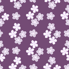 Vector - seamless pattern of colored flower heads.