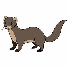 vector illustration of cartoon squirrel