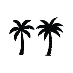 Obraz premium Every palm tree icon was an ordinary representation