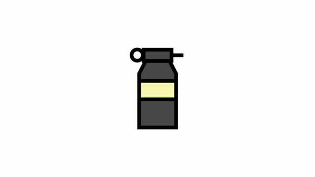 Smoke grenade or Flashbang symbol - Military icon.
