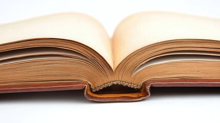 A book with slightly curled pages, creating a soft and natural composition.