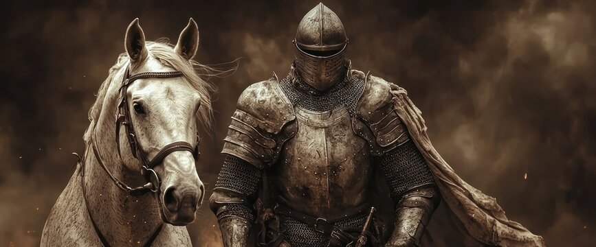 Knight and horse in armor