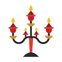 candle holder set vector illustration