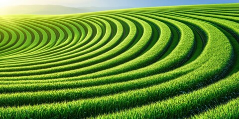 Lush Green Rolling Hills Farmland Landscape