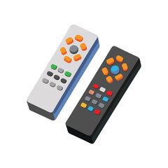 TV remote control vector art illustration 