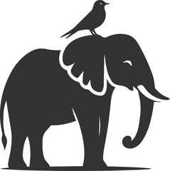 Silhouette vector of a elephant