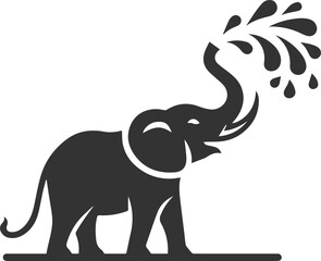 Silhouette vector of a elephant