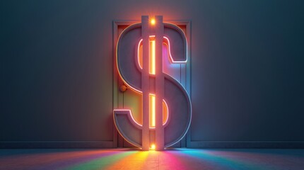 Unlocking financial opportunities a creative doorway to finance concepts in a vibrant modern environment