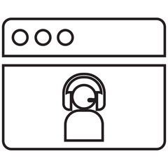 Consultant, online, support icon