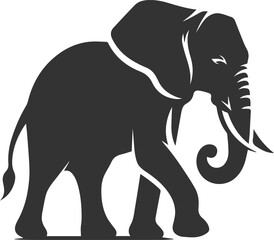 Silhouette vector of a elephant