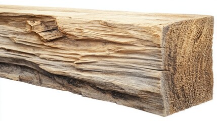 A macro shot of a rustic beam corner with layered wood showing intricate grain patterns deepened by years of exposure and natural aging processes. 32k