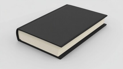 A minimalist book cover mockup placed on a seamless white background.