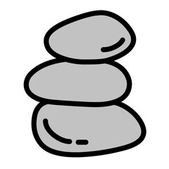 Stone icon illustration. Stack of stone vector illustration.