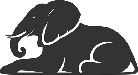 Silhouette vector of a elephant
