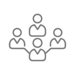 Team Collaboration Icon in Minimalist Style  