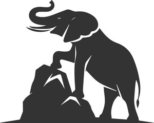 Silhouette vector of a elephant