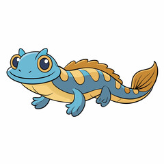 vector illustration of cartoon frog