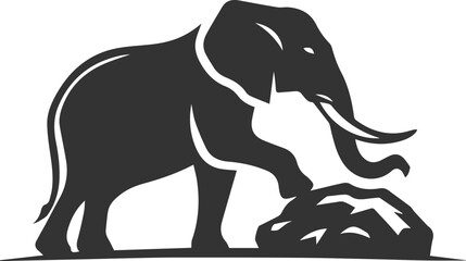 Silhouette vector of a elephant