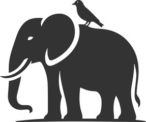 Silhouette vector of a elephant