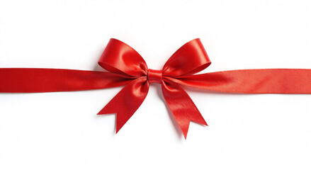 red bow isolated on white background