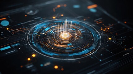 Futuristic digital interface