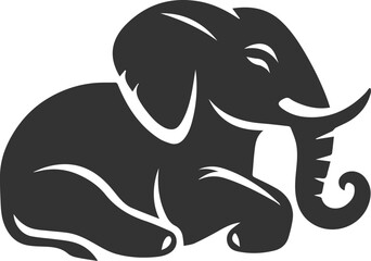 Silhouette vector of a elephant