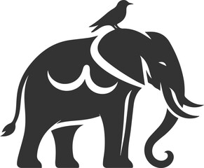 Silhouette vector of a elephant