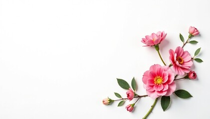 Delicate, small-scale floral print on white background, pattern, simple