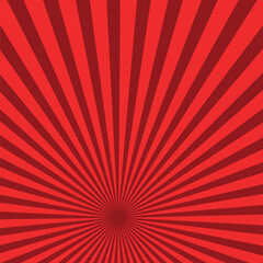 Red shiny starburst background. Sunburst abstract texture.