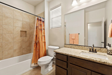 a home bathroom interior with a sink