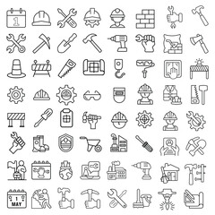Art & Illustration Collection of Labor Day themed illustrations and icons, labor day all elements icon set