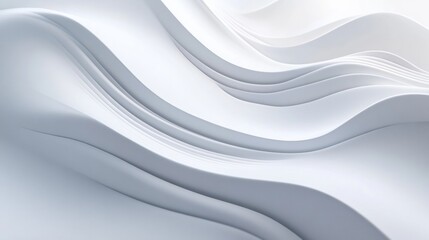 Obraz premium Sophisticated abstract background showcasing soft 3D shadows on smooth white surface with elegant minimalism in design