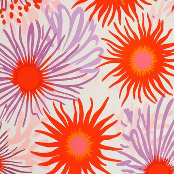 Flores de colores brillantes