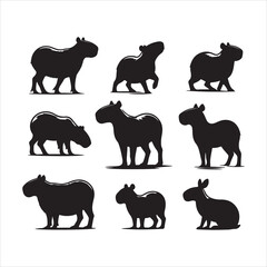 animals silhouettes vector