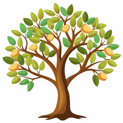 Obraz premium vector illustration of an apple tree