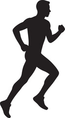 Silhouette Of A Male Athlete Running Vector Illustration For Sports And Fitness Concepts And Design Element Athletic Man
