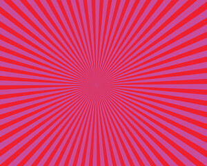 Sunlight horizontal background. Pink color burst background.