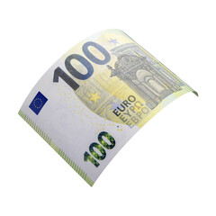 3D Asset Money Euro Banknote 100 Euros - Isolated Background