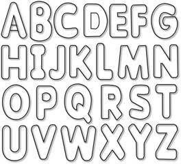 Alphabet Letters Vector 