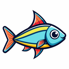 vector illustration of a fish