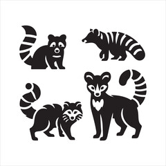 cat set of animals