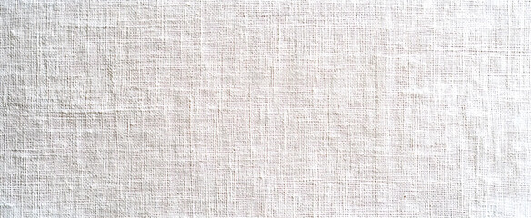 Fototapeta premium White linen fabric texture background with copy space, banner, panorama, top view, high resolution, no blur effect, no grainy textures, no grunge or dirty spots.