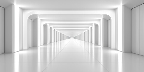 Obraz premium Exploring blockchain for financial inclusion and identity verification in a modern architectural space