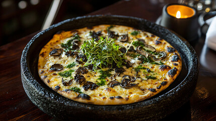 Gourmet Truffle and Mushroom Pizza