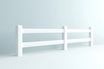 Naklejka premium Simple white fence