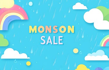 A banner for an online store advertising the monsoon sale