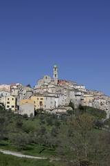 Obraz premium View of Ripamolisani, a medieval village in Molise, Italy.