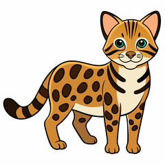 cat, animal, cartoon, kitten, feline, pet, illustration, domestic, vector, bengal, mammal, cute, fur, tiger, fun, animals, pets, paw, funny, leopard, kitty, tail, adorable, young, art