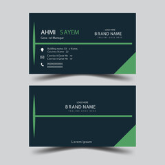 Colorful creative vector business card modern and professional name card template with abstract shape.